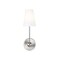 Z-Lite Shannon Wall Sconce, 1-Light, 5.25 In.W x 7.25 In.L x 17 In.H, Brushed Nickel/white 3040-1S-BN - alternate 4